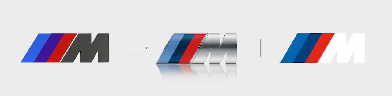 BMW M-Logo Weiterentwicklung BMW M-Logo Weiterentwicklung
