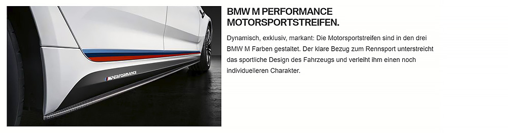 BMW M Performance Streifen BMW M Performance Streifen