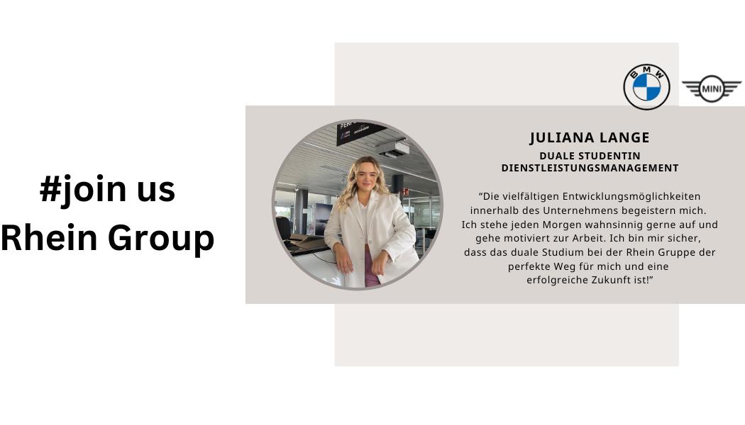 Juliana Lange - Duale Studentin Rhein Group Juliana Lange - Duale Studentin Rhein Group